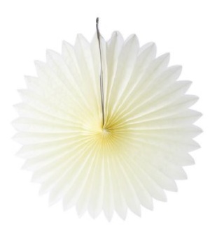 Hanging Paper Fan - Ivory